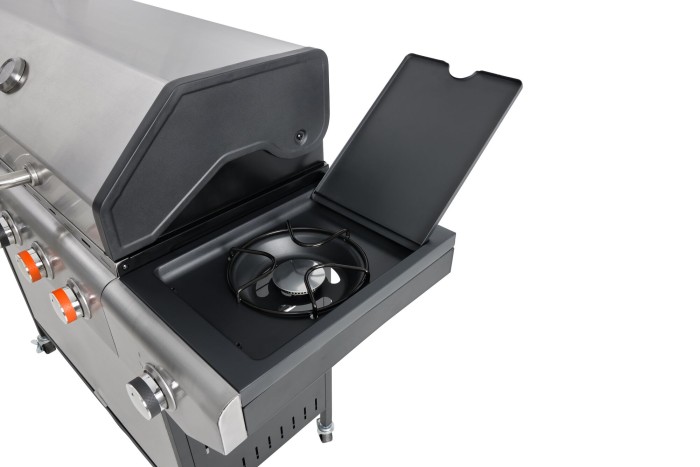 BBQ Hero Gasgrill 6-Brenner Ak Gussrost, 95x41 cm, mit Unterschrank, 915089